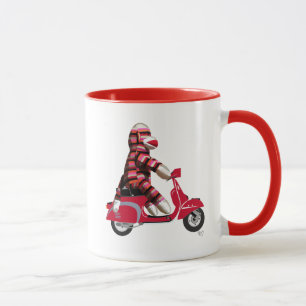 Taza Mono de media luna en rojo