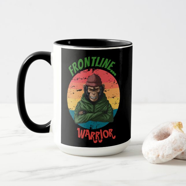 Taza Mono enojado verde (Con donut)