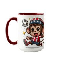Mono futbolista feliz y lindo