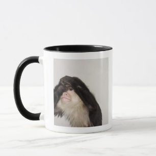 Taza Mono que cubre sus ojos