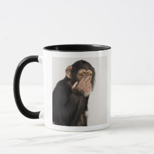 Taza Mono que frota su cara
