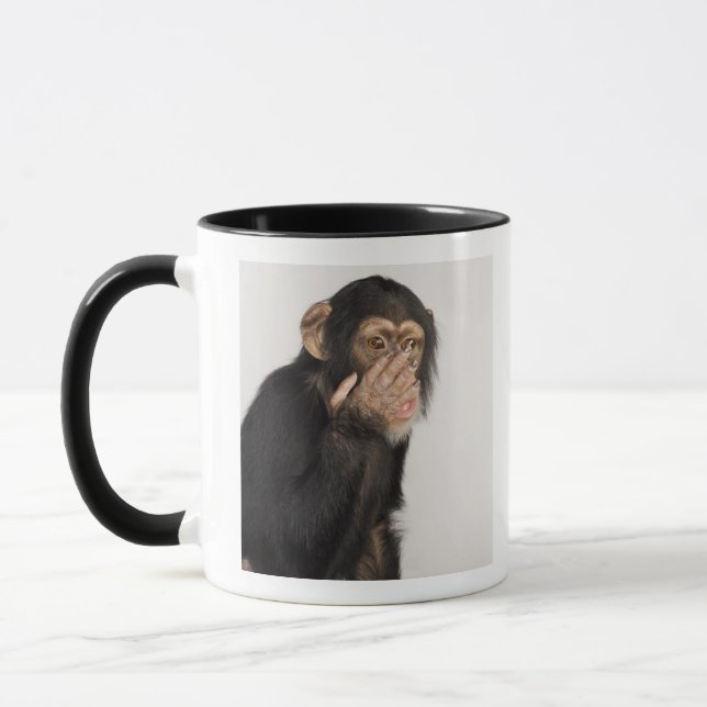 Taza Mono que frota su cara (Izquierda)