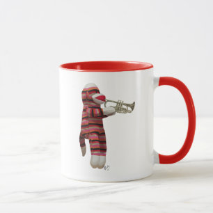 Taza Mono sock jugando a la trompeta