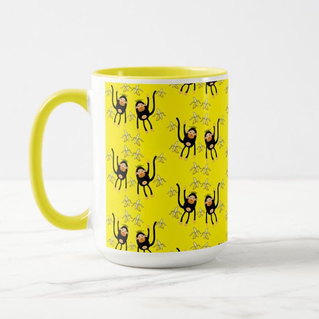 Taza Mono Y Bananas Cuidados (Izquierda)