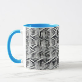 Taza Monochrome abstract geometric pattern 1279