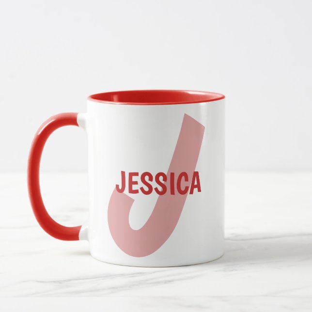 Taza Monogram Custom Letter and Name (Izquierda)