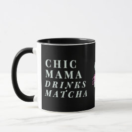Taza Monogram Funny Mama Matcha Tea Saying Minimalist 