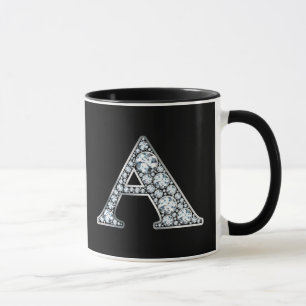 Taza Monograma A Faux Diamond