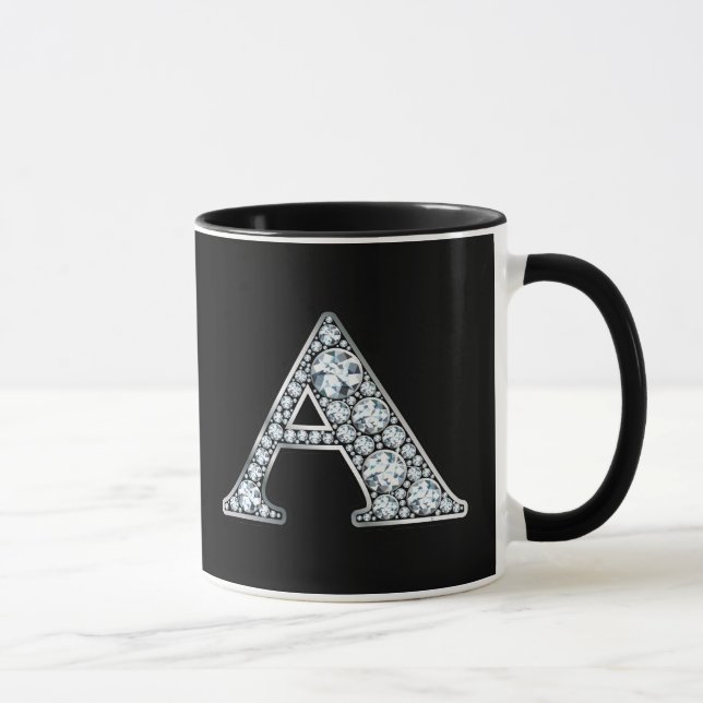 Taza Monograma A Faux Diamond (Derecha)