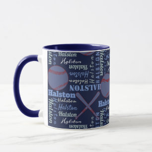 Taza Monograma Azul de la Marina Regalos Niños Personal