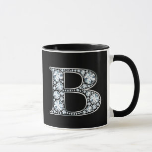 Taza Monograma B Faux Diamond