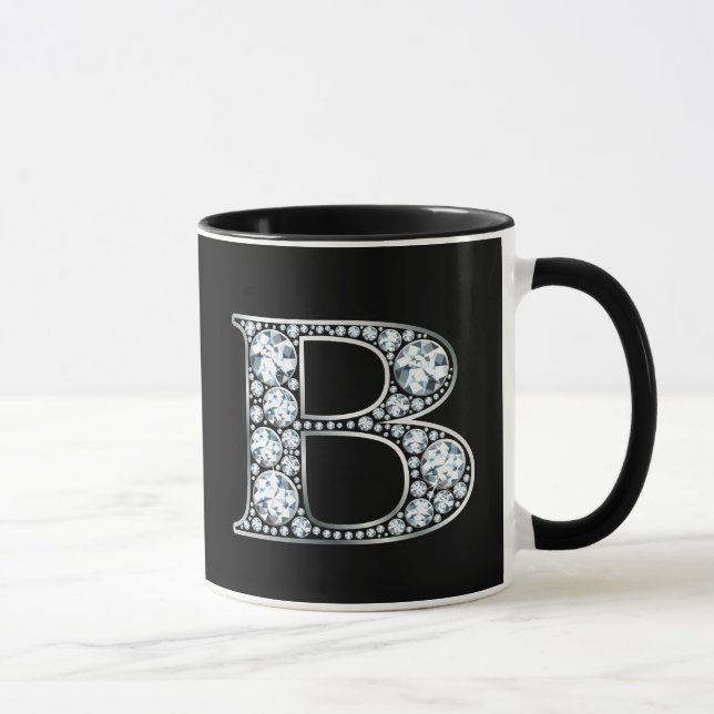 Taza Monograma B Faux Diamond (Derecha)