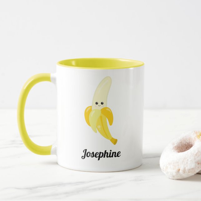 Taza Monograma banano feliz (Con donut)