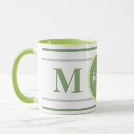 Taza Monograma Blanco verde