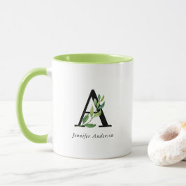 Taza Monograma Botánico Moderno