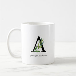 Taza Monograma Botánico Moderno