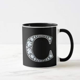 Taza Monograma C Faux Diamond