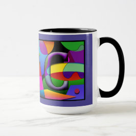 Taza Monograma Cofee mug con iniciales J & C