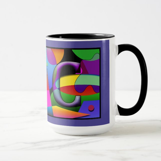 Taza Monograma Cofee mug con iniciales J & C (Derecha)