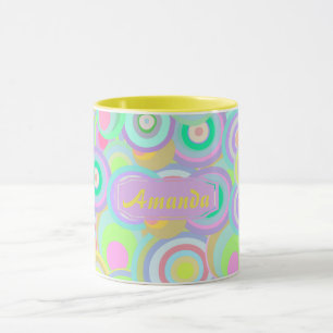 Taza Monograma conocido multicolor colorido