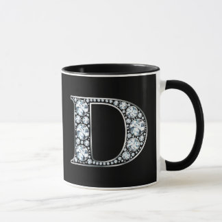 Taza Monograma D Faux Diamond