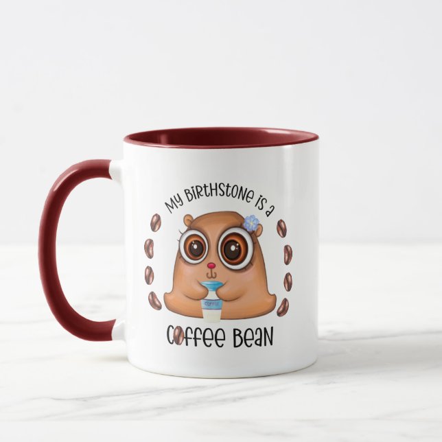 Taza monograma de adición de frijol de café fresco Birt (Izquierda)