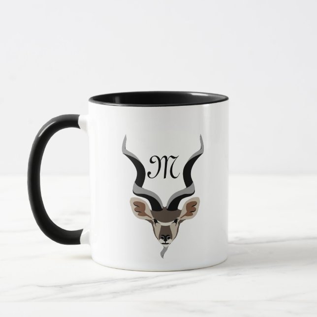 Taza Monograma de Antelope del Gran Kudu (Izquierda)