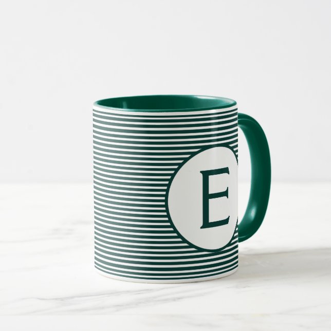 Taza Monograma de banda verde pino (Anverso derecho)