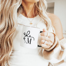 Taza Monograma de barrido de mano personalizado