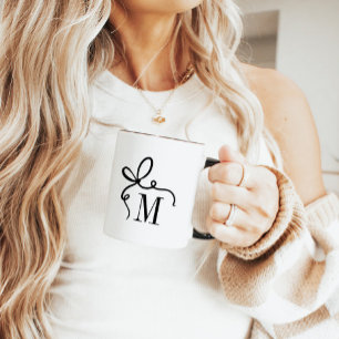 Taza Monograma de barrido de mano personalizado