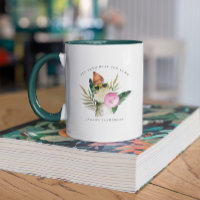 Taza Monograma de Dinosaurio de Acuarela Lindo y E