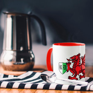 Taza Monograma de dragón galés
