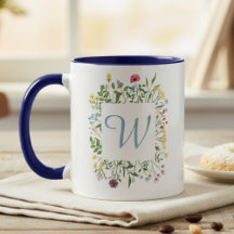 Monograma de Flor Silvestre – Regalo del Día de la