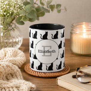 Taza Monograma de Gatos, Gatos y Más Gatos