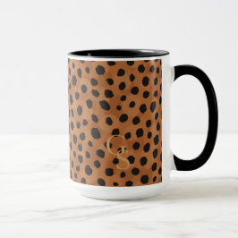 Taza Monograma de impresión de chita marrón moda