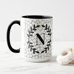 Taza Monograma de Impresión Mosaico