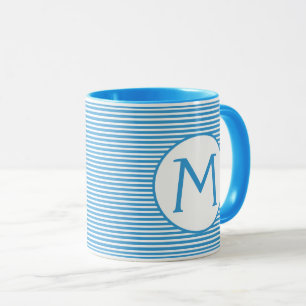 Taza Monograma de la banda azul Robin Egg