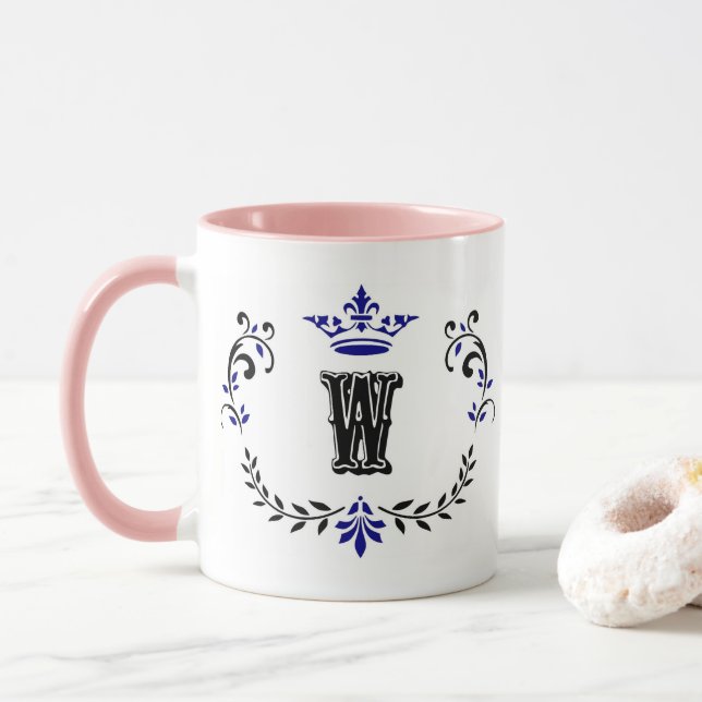 Taza Monograma de la corona "W" (Con donut)