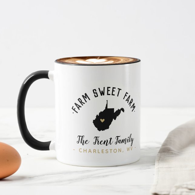 Taza Monograma de la familia de las granjas de Virginia (Subido por el creador)