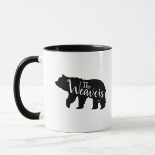 Taza Monograma de la familia del oso ruso