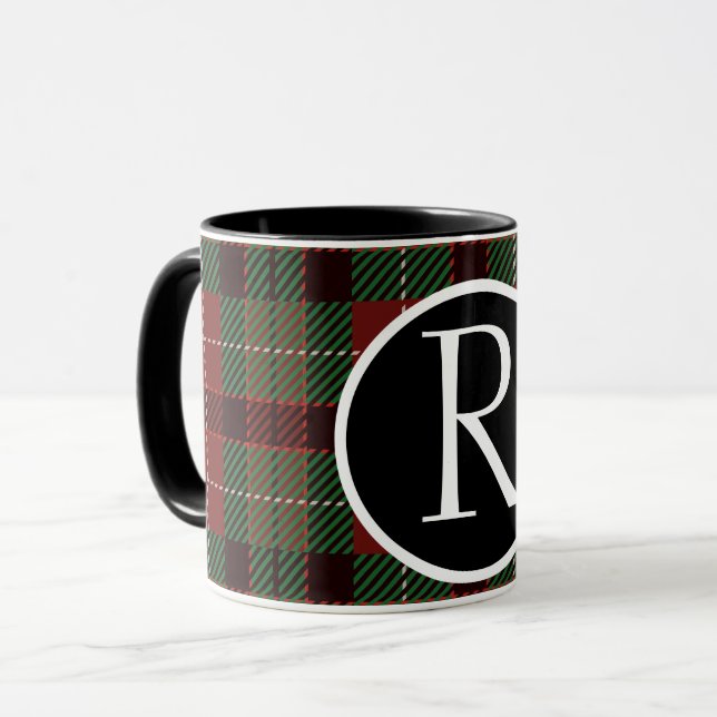 Taza Monograma de la plaqueta de búfalo SImple Mug (Anverso izquierdo)