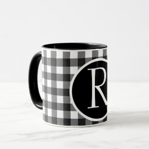 Taza Monograma de la plaqueta de búfalo SImple Mug