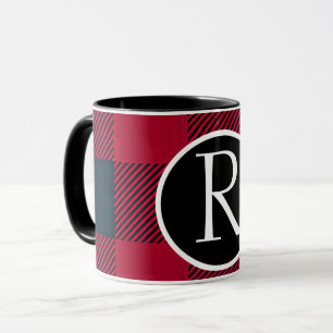 Taza Monograma de la plaqueta de búfalo SImple Mug