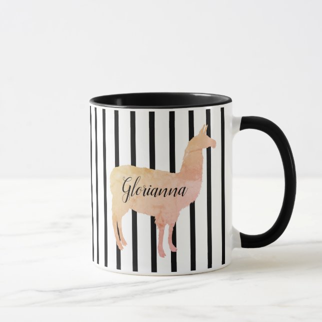 Taza Monograma de Llama Rosa de banda doble lateral (Derecha)