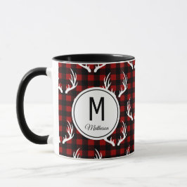 Taza Monograma de manitas de búfalo rusas y de venado b