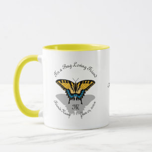 Taza Monograma de mariposa de cola tragada