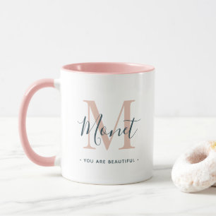 Taza Monograma de Moda simple que usted es hermoso
