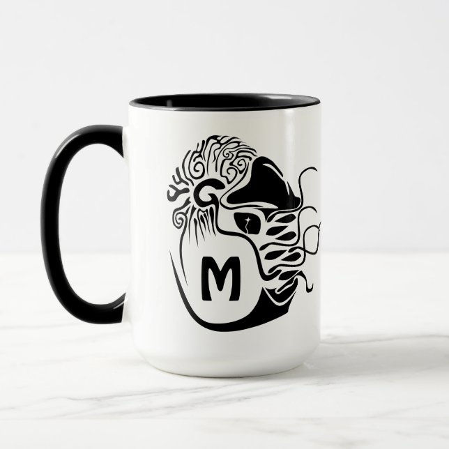 Taza Monograma de Nautilus estampado primitivo (Izquierda)