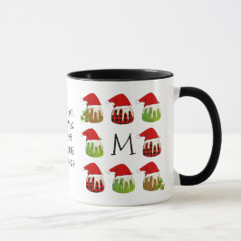 Taza Monograma de navidades Santa Puddings