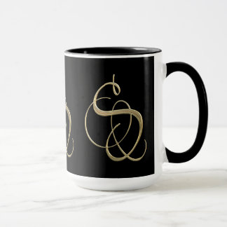 Taza Monograma de oro de la inicial S